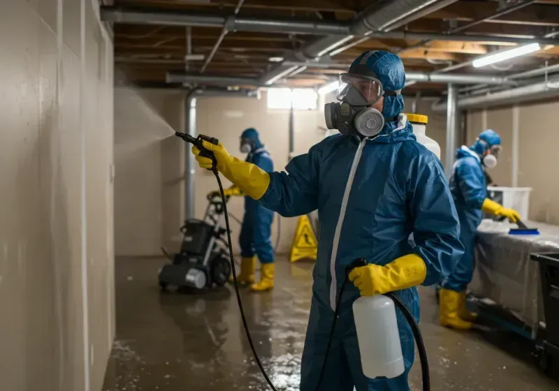 Basement Sanitization and Antimicrobial Treatment process in Curry County, NM