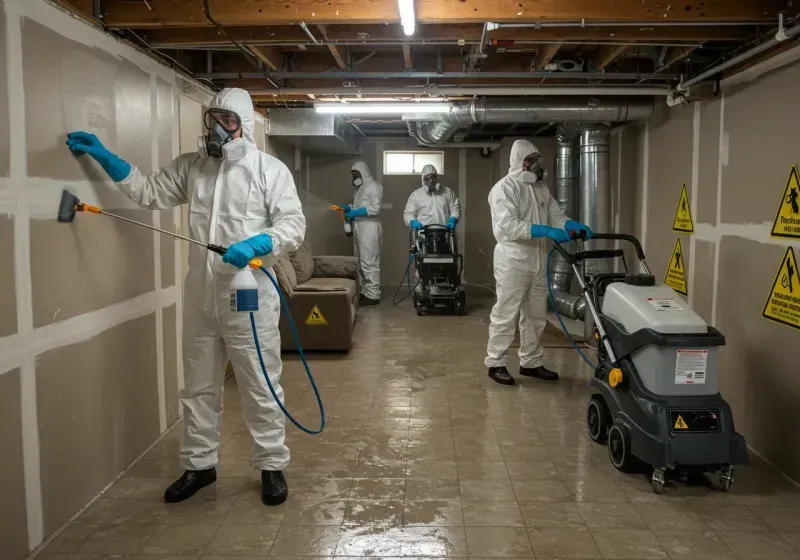 Basement Moisture Removal and Structural Drying process in Curry County, NM